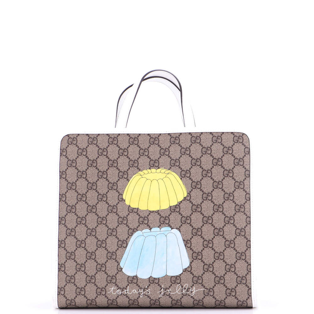 Gucci Medium Children's Tote Printed GG Coated Canvas with Leather - Picture 8 of 10